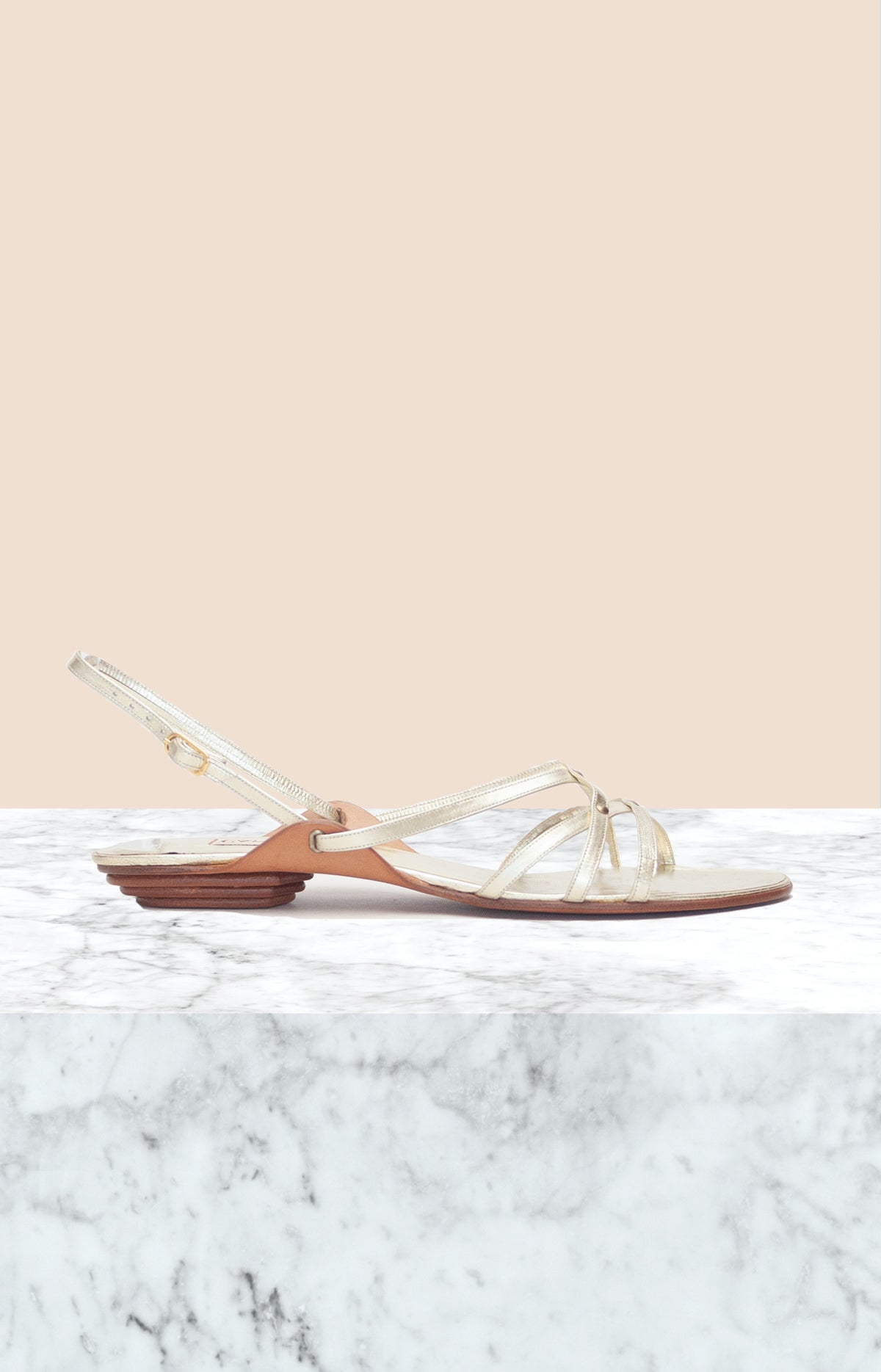 Casadei Vintage Gold Metallic Sandals – The Shoe Archives