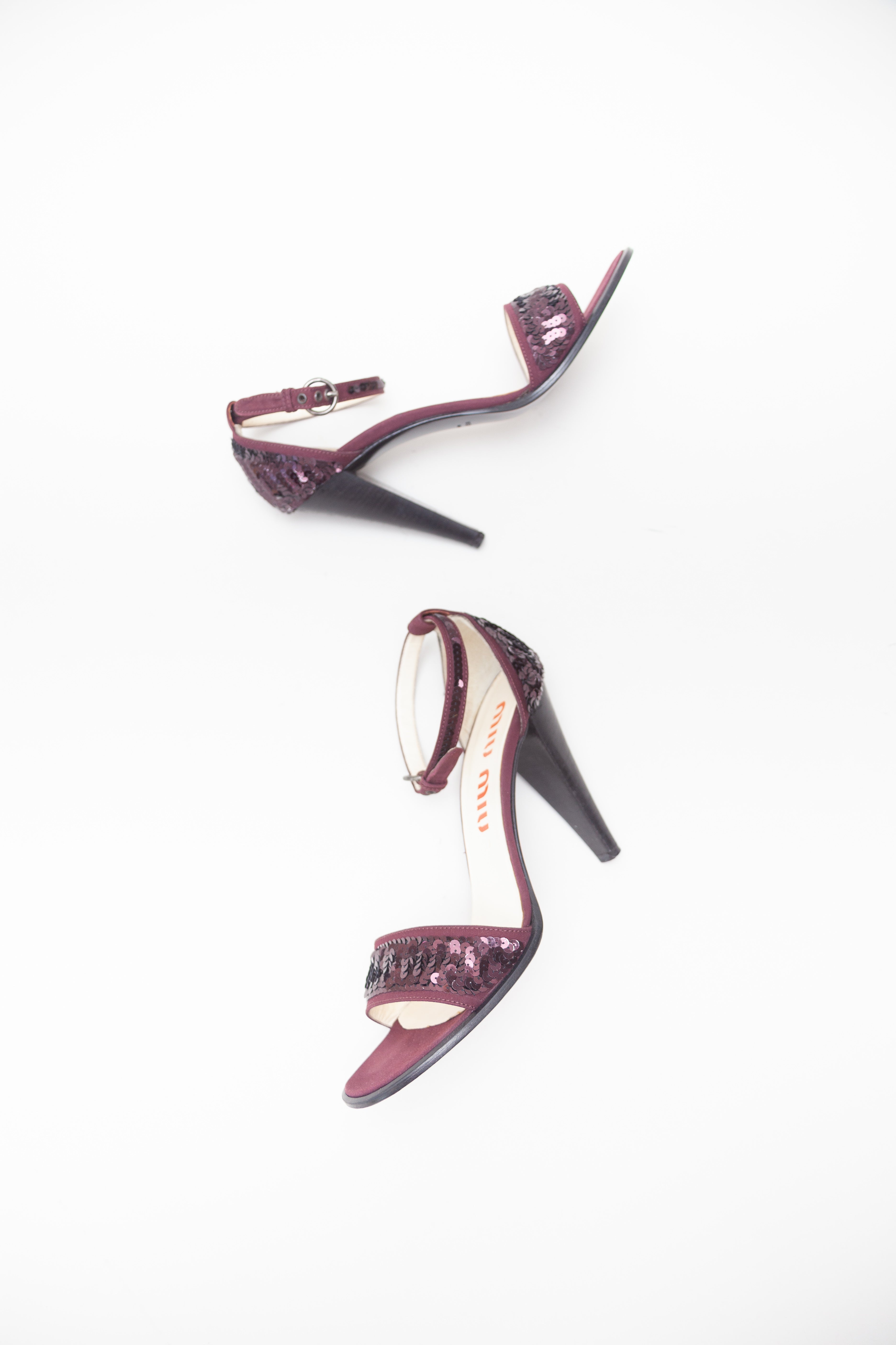 Miu Miu Vintage Sequin Sandals – The Shoe Archives