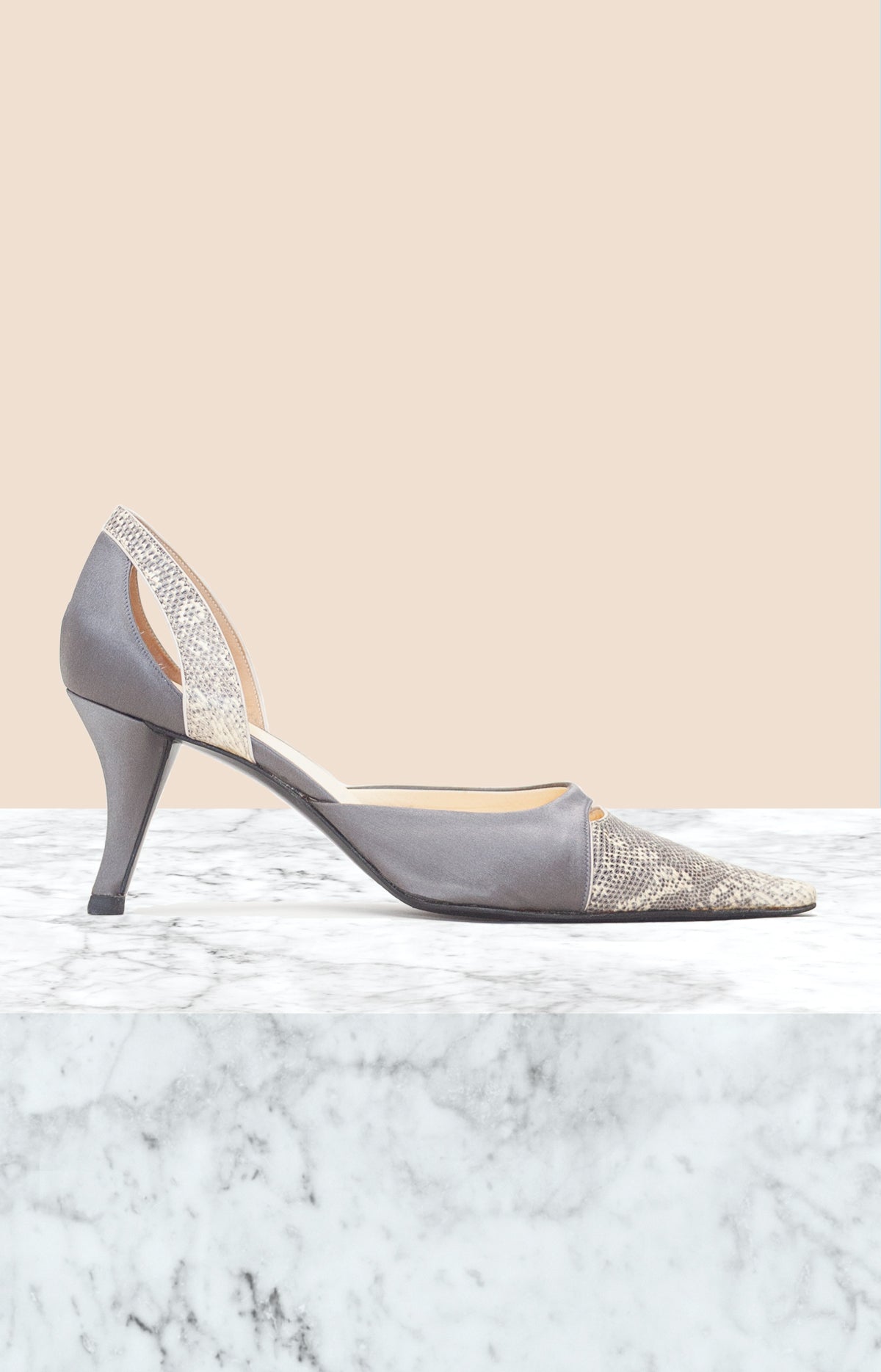 Prada Vintage 90s Python Print Heels – The Shoe Archives