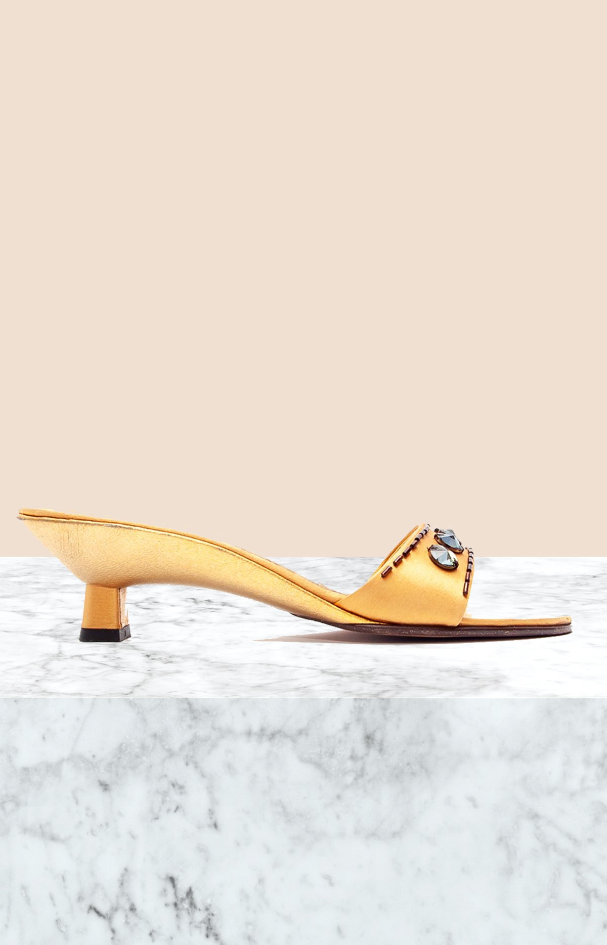 Prada Vintage Gold Sandals